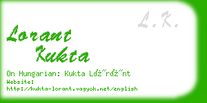 lorant kukta business card